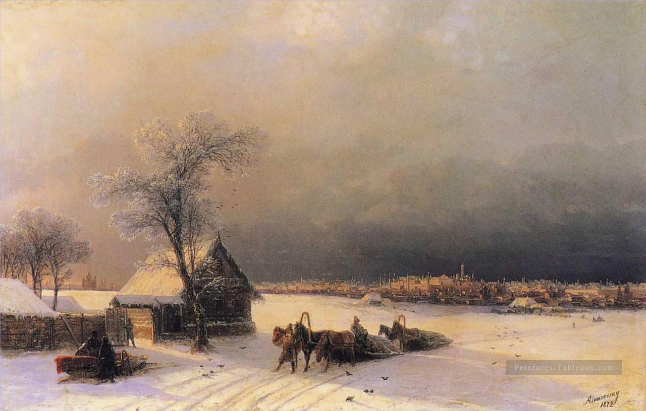 Moscou en hiver des monts Ivan Aivazovsky Peintures à l'huile